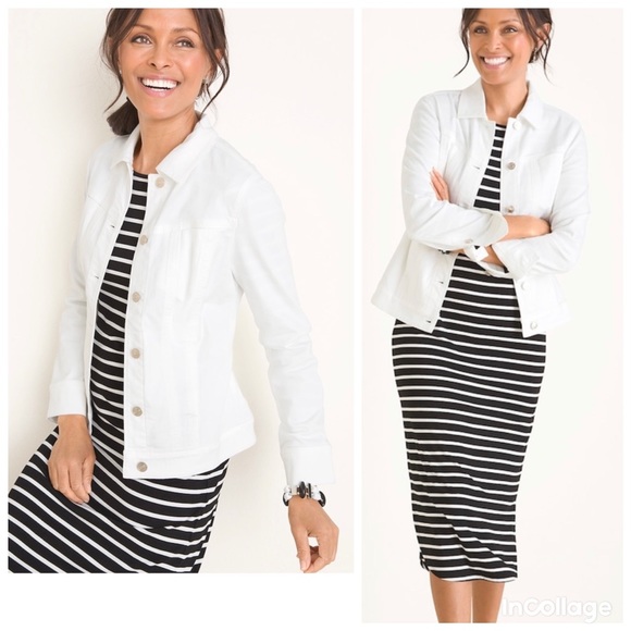 chicos white denim jacket